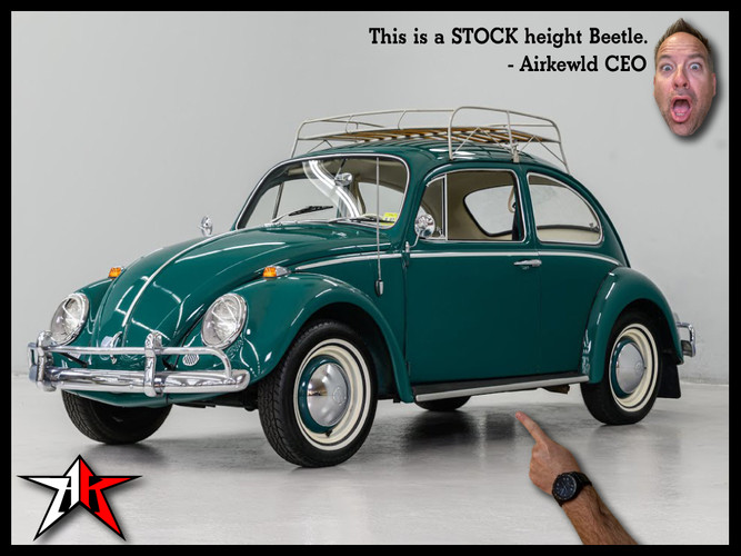 Complete Lowering Drop Kit | 4 Inch Narrowed | 1949-1965 Classic VW Type 1 Beetle Ghia