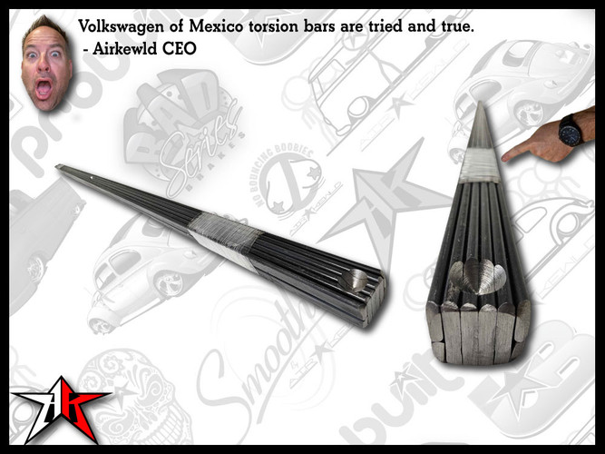 2 Inch Narrowed | Link Pin Torsion Leaves Springs Slats Pack | 1949-1965 Classic VW Type 1 Beetle Ghia