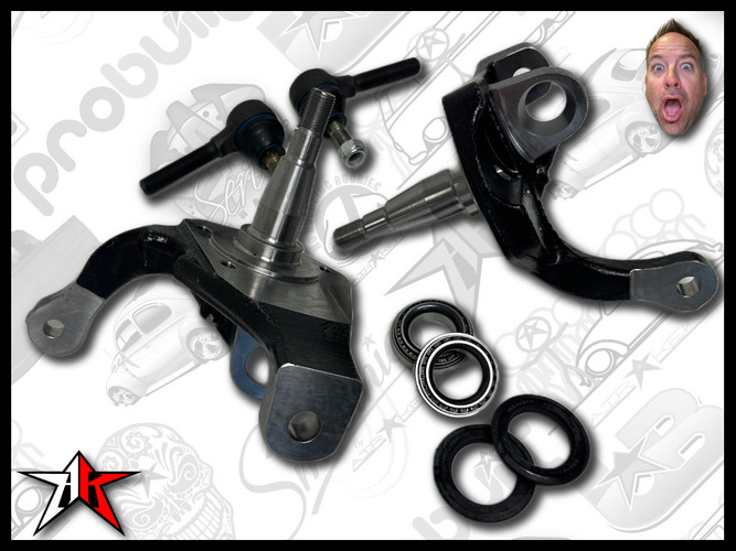 Forged Drum Drop Spindles Spindle Set Pair | 1966-1968 Classic VW Type 1 Beetle Ghia