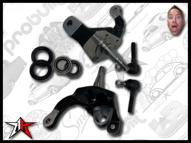 Forged Drum Drop Spindles Spindle Set Pair | 1966-1968 Classic VW Type 1 Beetle Ghia