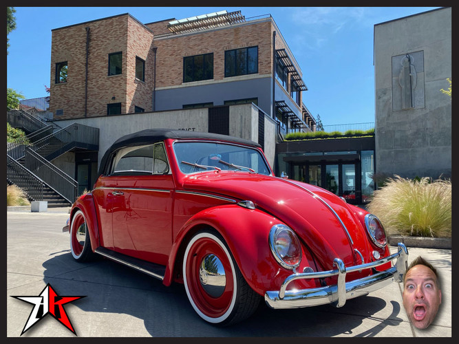 2 Inch Narrowed | Front Axle Adjustable Beam | Powder Coated | 1949-1965 Classic VW Type 1 Beetle Ghia