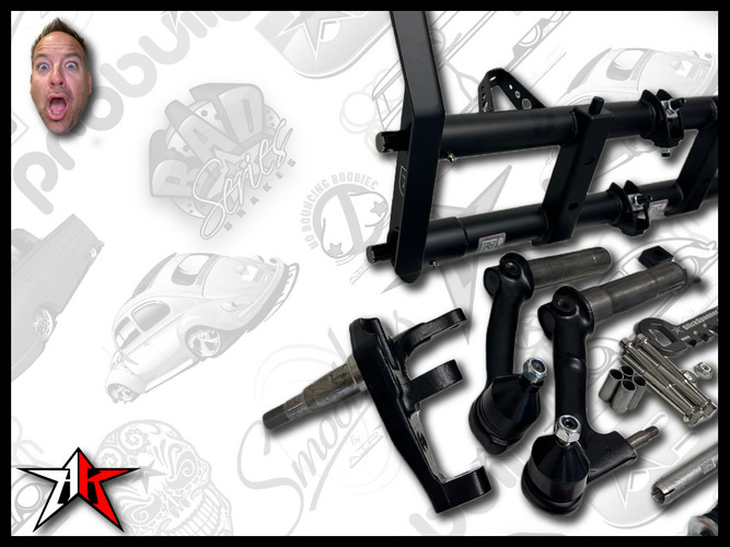 Complete Lowering Drop Kit | 4 Inch Narrowed | Disc Spindles | 1969-1977 Classic VW Type 1 Beetle Ghia