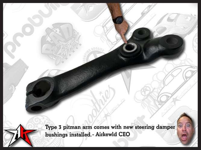 PRObuilt Steering Gear Box Pitman Drop Arm | Powder Coated | 1961-1967 Classic VW Type 3