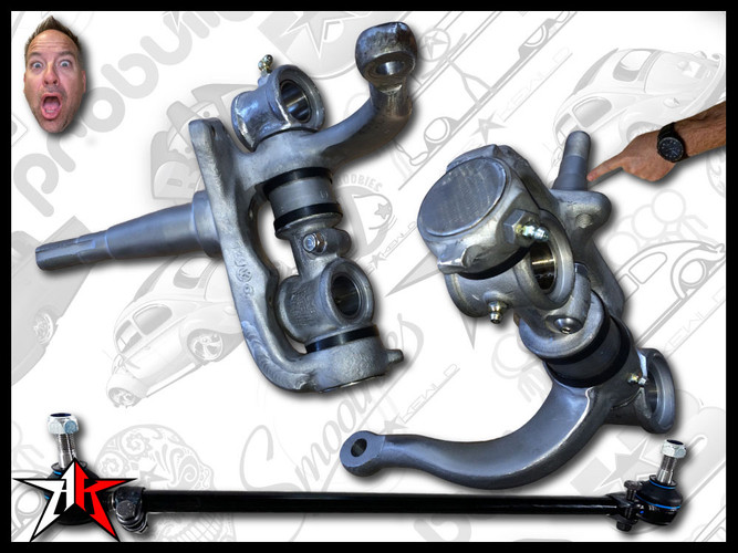 ECObuilt Flipped Drop Spindles Service | Raw | 1955-1967 Classic VW Type 2 Bus Kombi Transporter