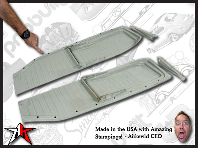 Pan Halves Halve Replacement Set Pair | 1958-1977 Classic VW Type 1 Beetle