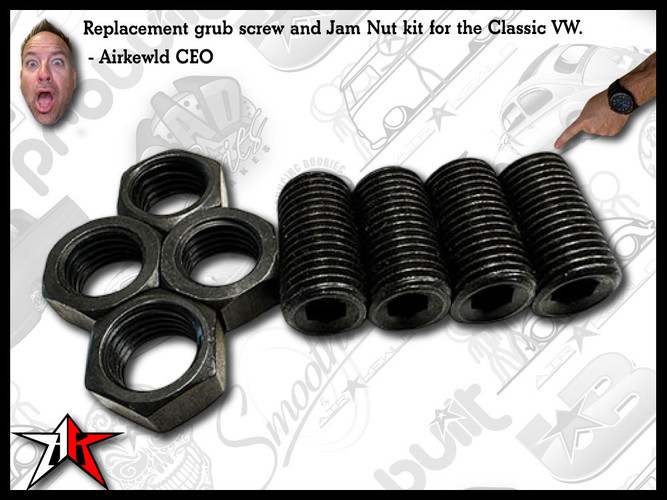 Grub Screw/Jam Nut Kit | 1949-1977 Classic VW Type 1 2 181