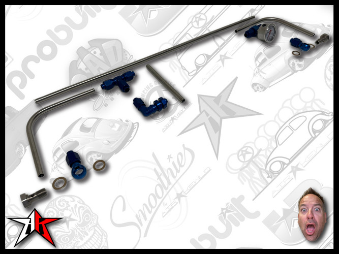 Dellorto Hardline Fuel Line Kit | Blue | Fire Prevention | High Performance Classic VW Porsche Engine