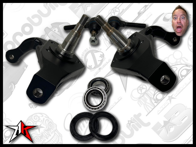 PRObuilt Forged Drum Drop Spindles Spindle Set Pair | 1966-1968 Classic VW Type 1 Beetle Ghia