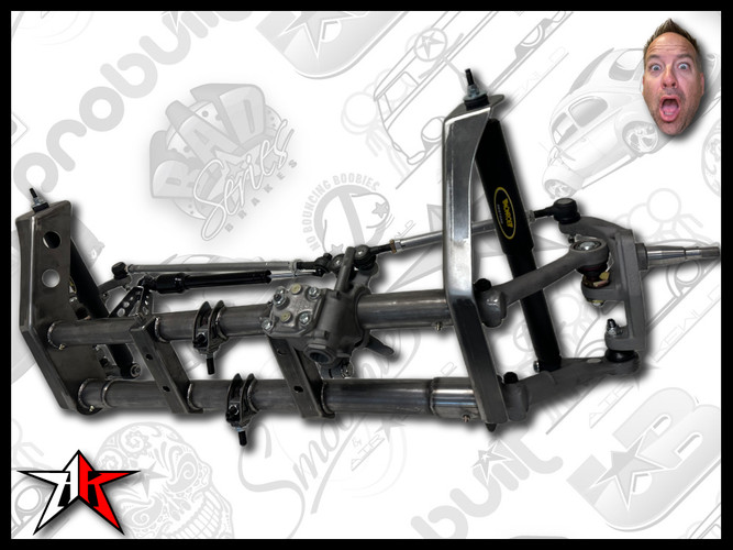 Complete ECObuilt Adjustable Front Axle Beam Assembly | 1966-1968 Classic VW Type 1 Beetle Ghia