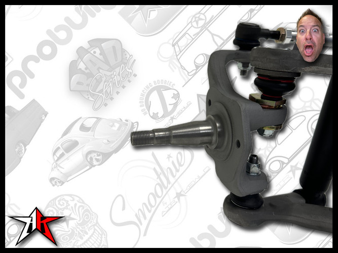 Complete ECObuilt Adjustable Front Axle Beam Assembly | 1969-1977 Classic VW Type 1 Beetle Ghia