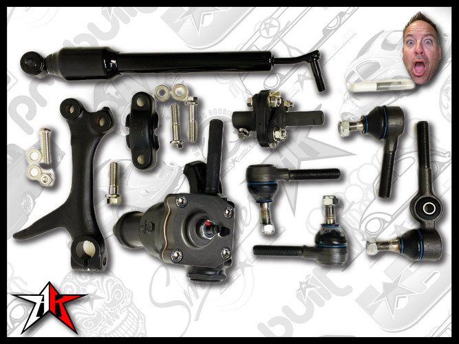 Complete matched steering system built around the PRObuilt Steering Box. Components are quality-controlled and engineered to work together.