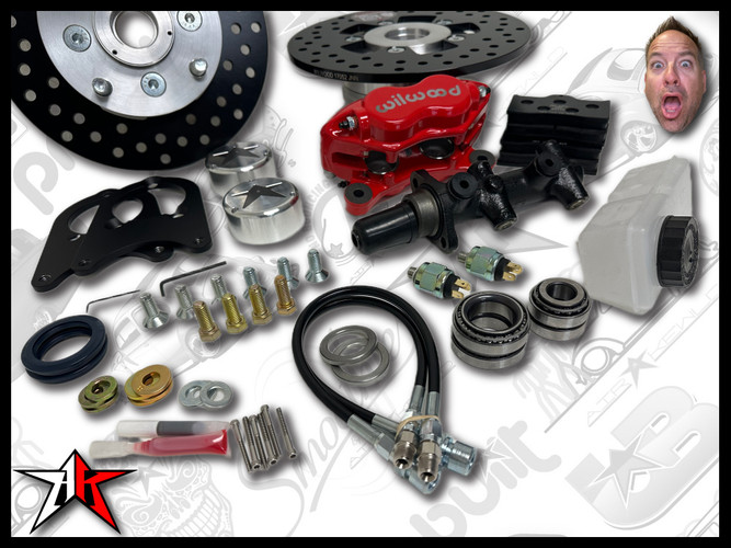 1969-1977 Classic VW Beetle Ghia Thing Front Disc Brake Kit | 4 Lug