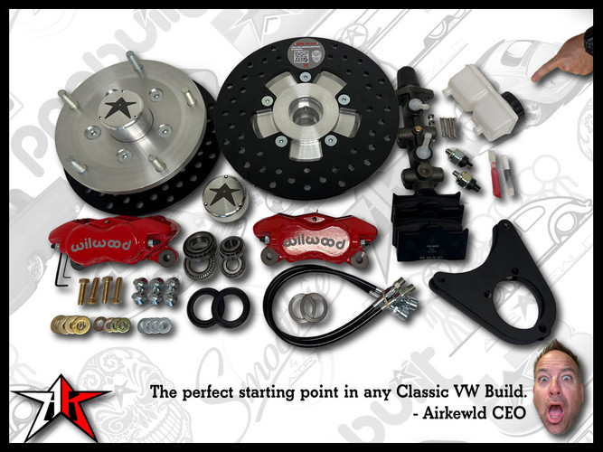 1969-1977 Classic VW Beetle Ghia Thing Front Disc Brake Kit | 5x205mm Wide