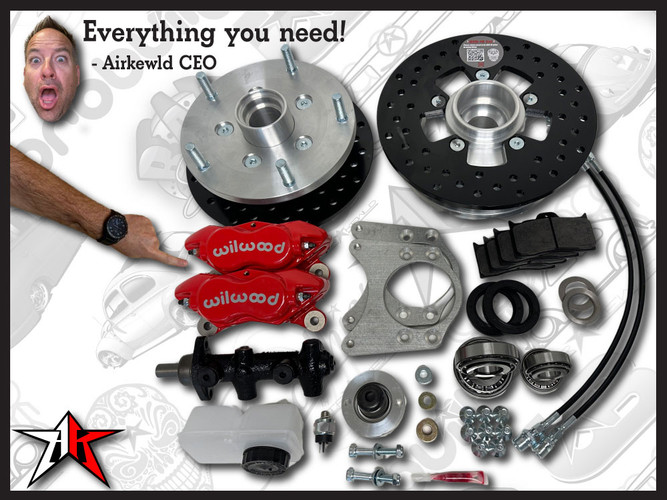 1955-1963 Classic VW Type 2 Split Bus Kombi Transporter Front Disc Brake Kit | 5x205mm Wide