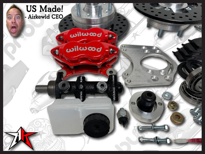 1964-1975 Classic VW Type 2 Split Bus Kombi Transporter Brazilian Front Disc Brake Kit | 5 Lug