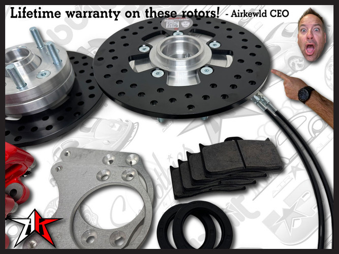 1964-1975 Classic VW Type 2 Split Bus Kombi Transporter Brazilian Front Disc Brake Kit | 5 Lug