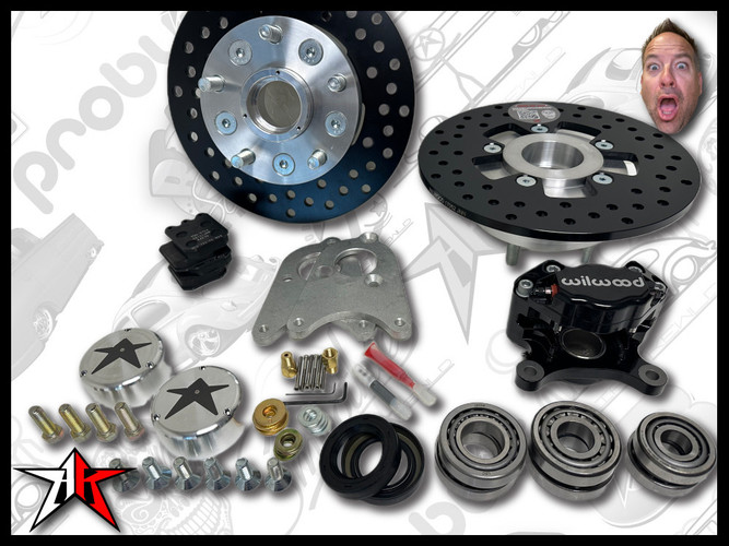 5x130mm Classic Porsche 356 Front Disc Brake Kit - fits 356A and 356B