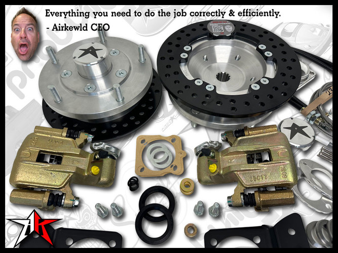 Classic VW Rear Disc Brake Kit | 1949-1965 Beetle Ghia | 5x205mm Wide