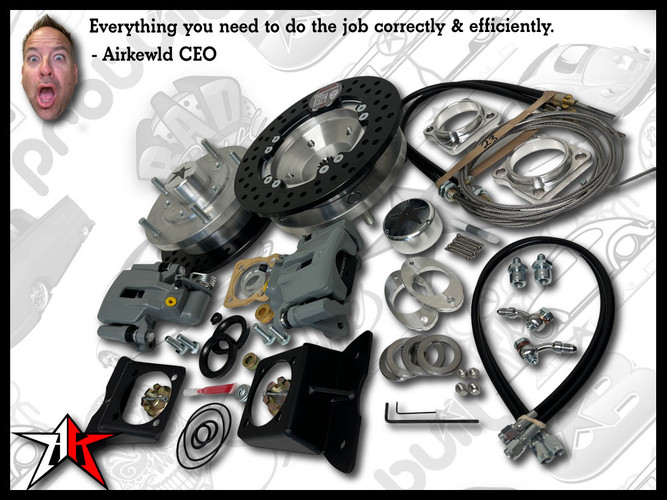 Classic VW Rear Disc Brake Kit | 1949-1965 Beetle Ghia | 5x205mm Wide