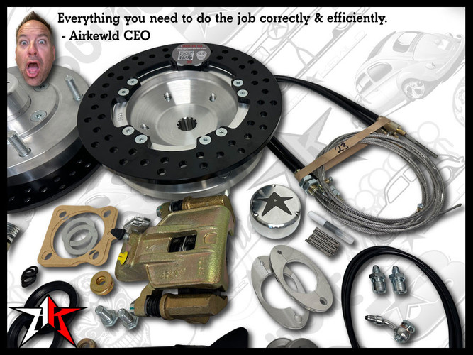 Classic VW Rear Disc Brake Kit | 1966-1967 Beetle Ghia | 5x205mm Wide