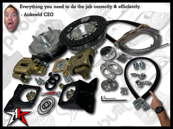 Classic VW Rear Disc Brake Kit | 1966-1967 Beetle Ghia | 5x205mm Wide