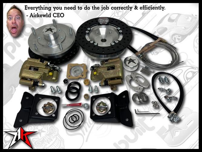 Classic VW Rear Disc Brake Kit | 1968 Beetle Ghia | 5x205mm Wide