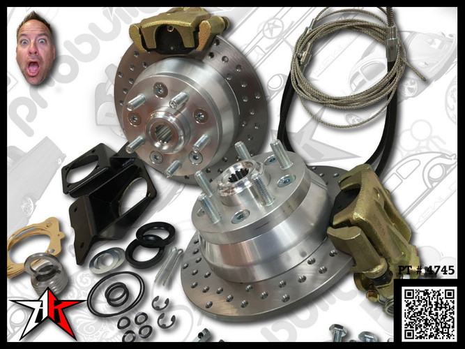Classic VW Rear Disc Brake Kit | 1955-1975 Type 2 Split Bus Kombi Transporter Brazilian | 5 Lug