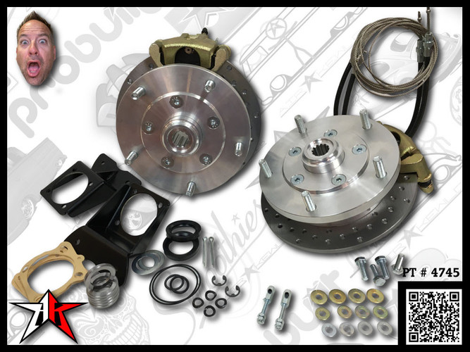 Classic VW Rear Disc Brake Kit | 1955-1975 Type 2 Split Bus Kombi Transporter Brazilian | 5x205mm Wide