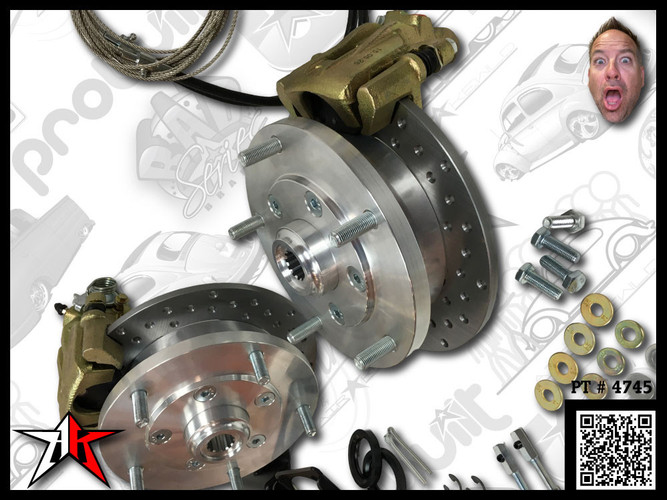 Classic VW Rear Disc Brake Kit | 1955-1975 Type 2 Split Bus Kombi Transporter Brazilian | 5x205mm Wide
