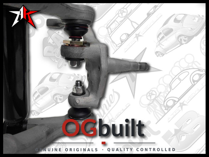 Complete OGbuilt Adjustable Front Axle Beam Assembly | 1966-1968 Classic VW Type 1 Beetle Ghia