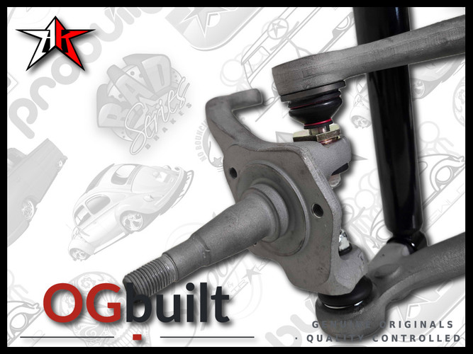 Complete OGbuilt Adjustable Front Axle Beam Assembly | 1966-1968 Classic VW Type 1 Beetle Ghia
