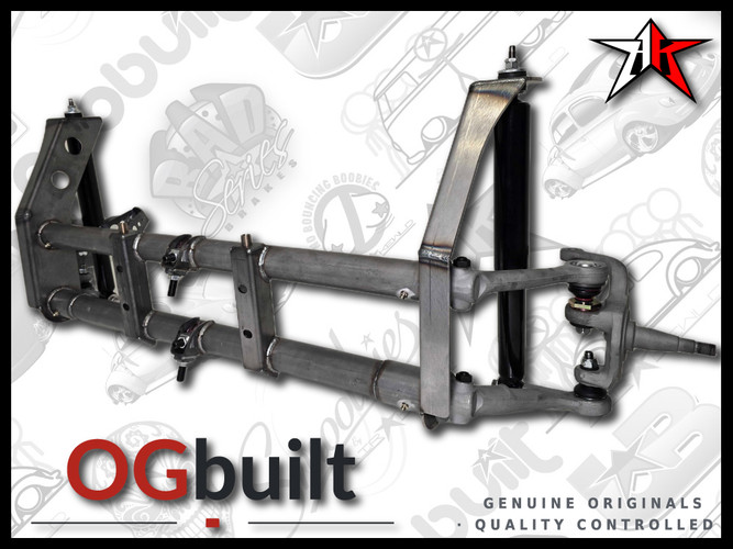 Complete OGbuilt Adjustable Front Axle Beam Assembly | 1966-1968 Classic VW Type 1 Beetle Ghia
