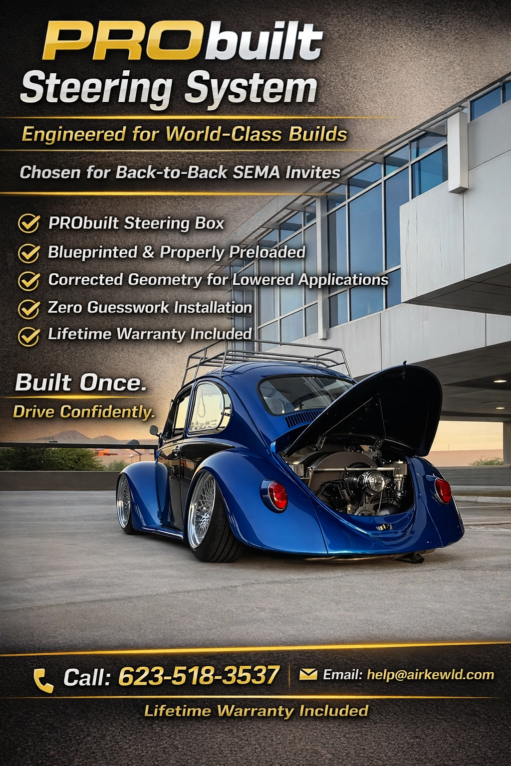 SEMA Invited Volkswagen equipped with PRObuilt Steering System