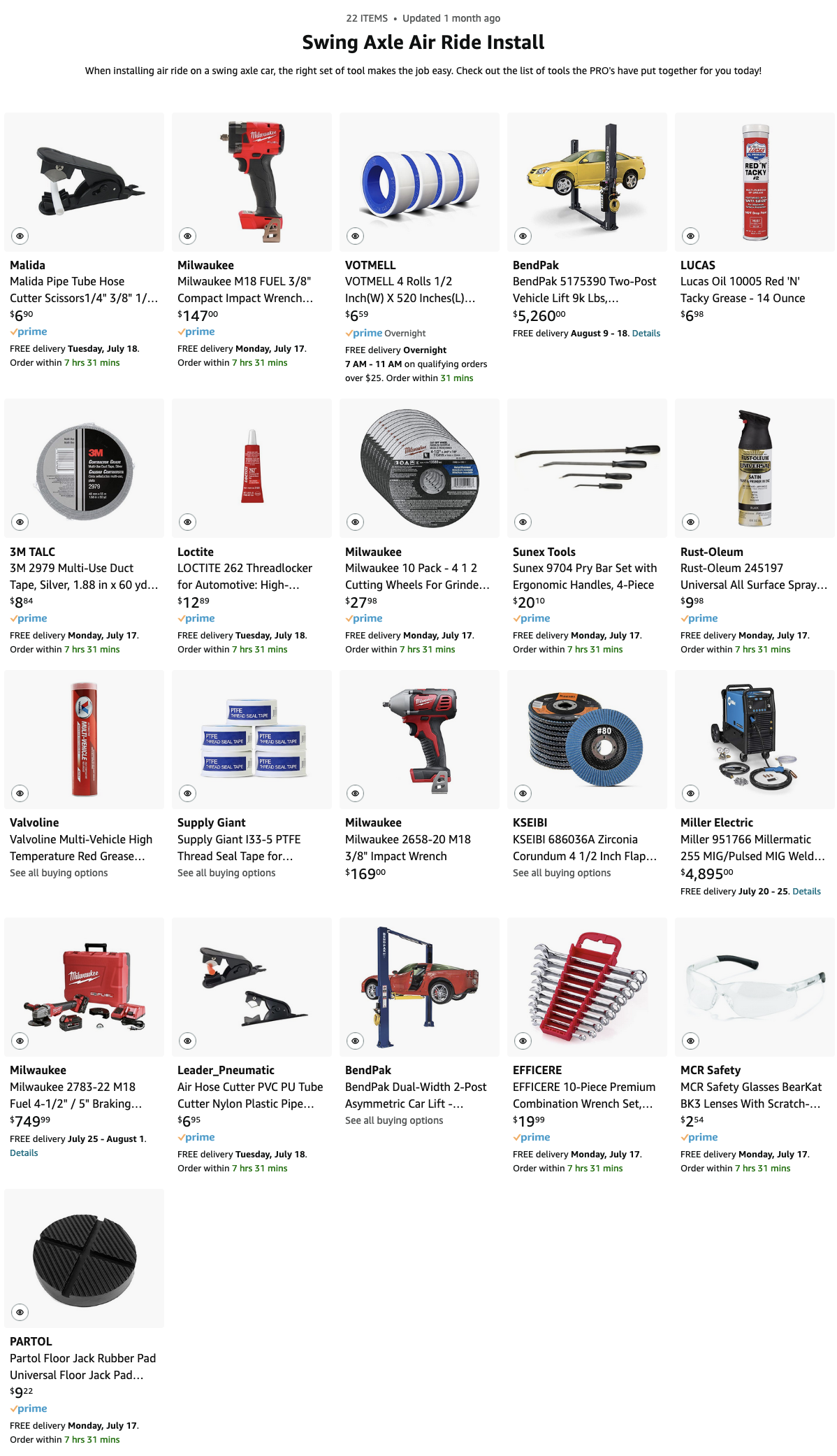 Swing Axle Install Tool Kit
