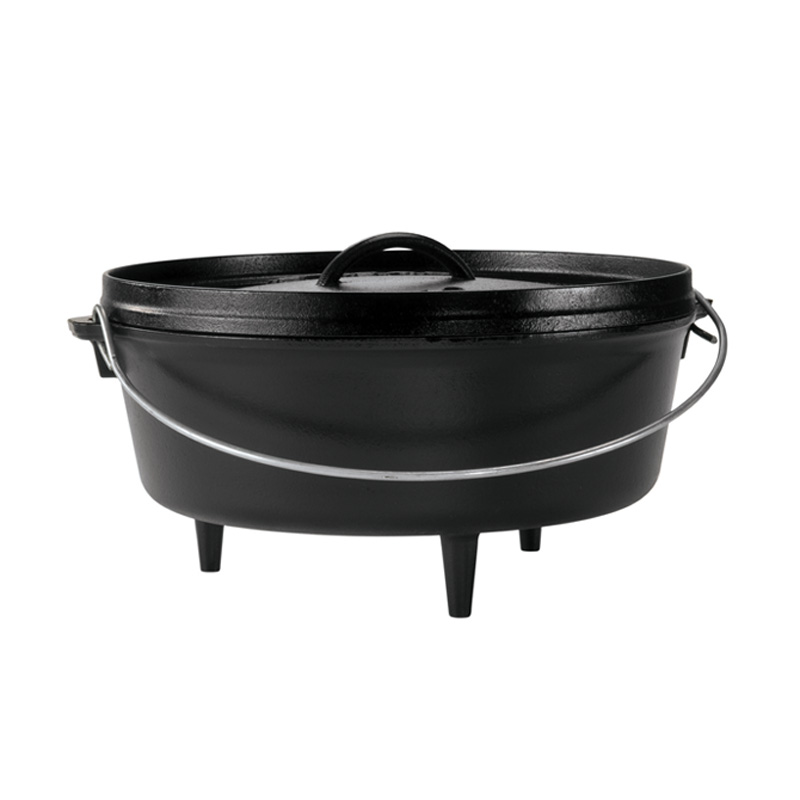 Lodge 12 Inch / 6 Quart Cast Iron Camp Dutch Oven