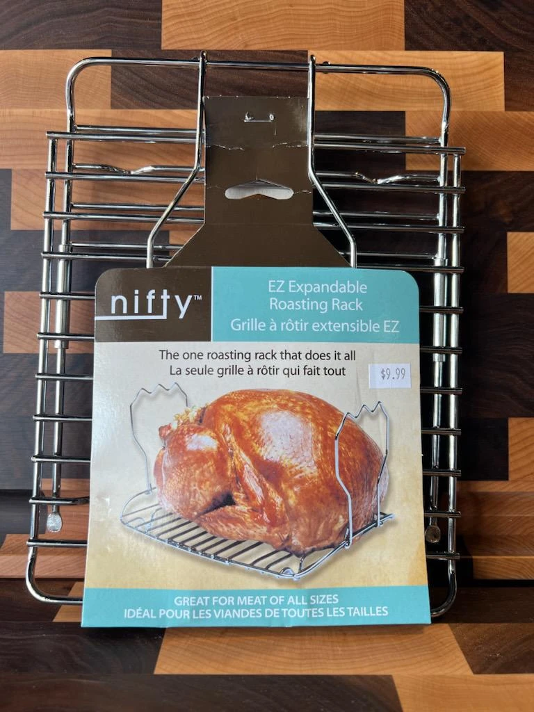 Blue Roasting Rack Nifty - Expandable Roasting Rack - Champion BBQ Supply