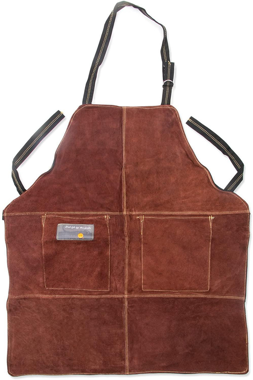 Outset F240 Leather Grill Apron, 0.25 x 26.5 x 29.75 inches, Brown