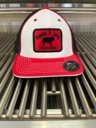 P&L Steaks - Flex Fit Hat Red/Black Logo Red Bill