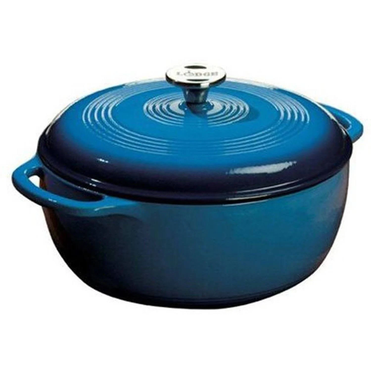 Lodge - 6 Quart Desert Sage Enameled Cast Iron Dutch Oven - Champion BBQ  Supply