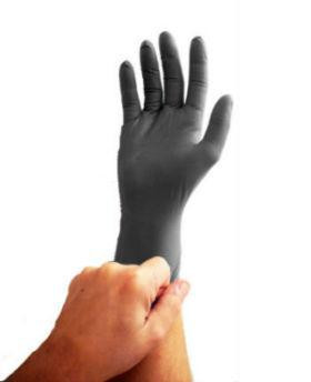 Emerald Black Nitrile Gloves - Black - XXL