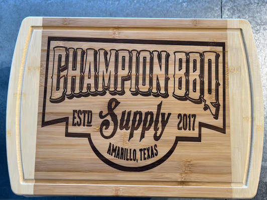 The Grill 14x18 Personalized Bamboo Cutting Board