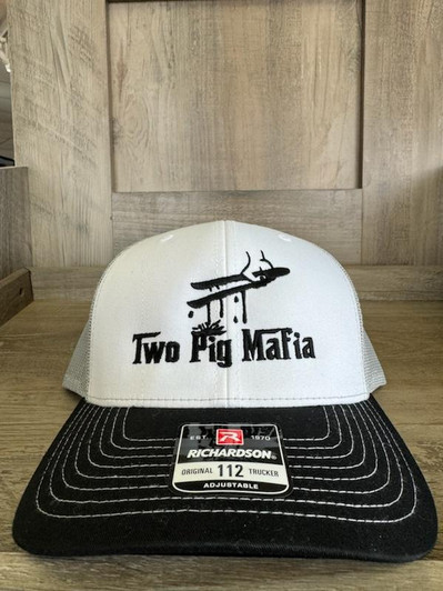Two Pig Mafia - Richardson Hat White & Black