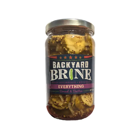 Backyard Brine - Everything - Bread & Butter Pickles, 16oz