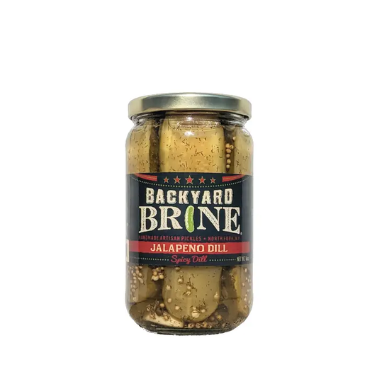 Backyard Brine - Jalapeno Dill - Spicy Dill Pickles,16 oz