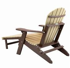 Kanyon - Deluxe Folding Adirondack Chair With Pull Out Ottoman