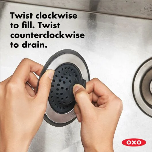 OXO | 2-in-1 Silicone Sink Strainer with Stopper