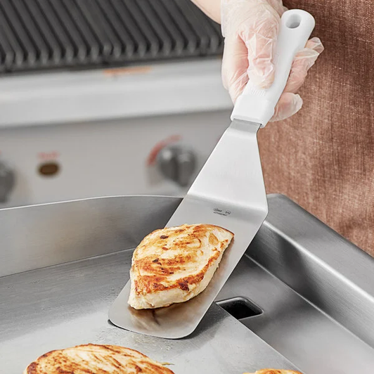 Choice - 8" x 3" Turner with White  Handle