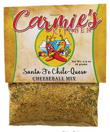 Carmie's Kitchen -  Santa Fe Chile Queso Appetizer Cheeseball