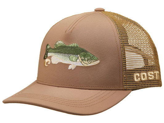 Costa - Del Mar Bass Stitched Trucker Working Brown Hat