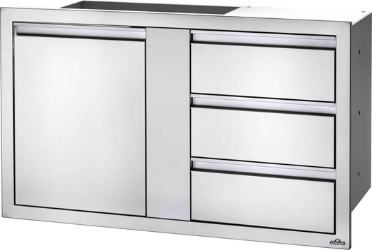 Napoleon - 42 x 24 inch Large Single Door & Triple Drawer